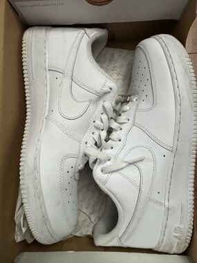 Nike White Low-Top Leather Sneakers